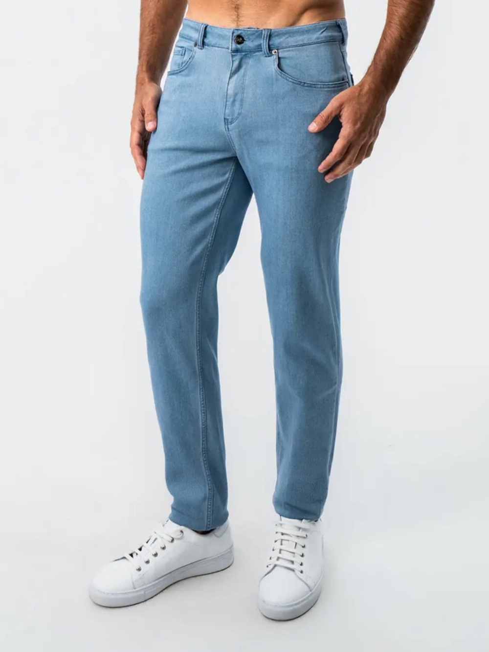 State and Liberty Mens Athletic Fit Stretch Jeans Size 29 Light Blue Denim